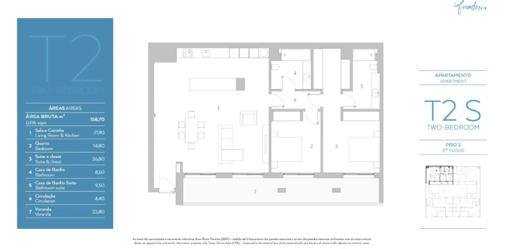 Apartamento T2 para Venda em Arroios Planta 1