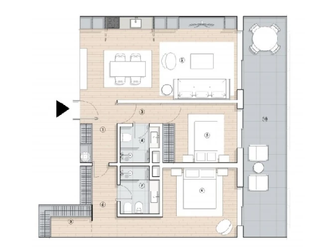 Apartamento T2 para Venda em Paranhos Planta 1