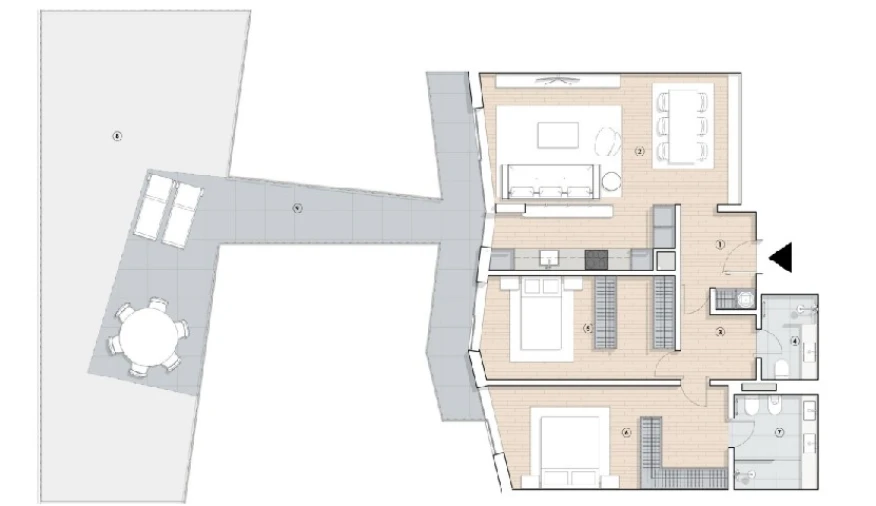 Apartamento T2 para Venda em Paranhos Planta 2