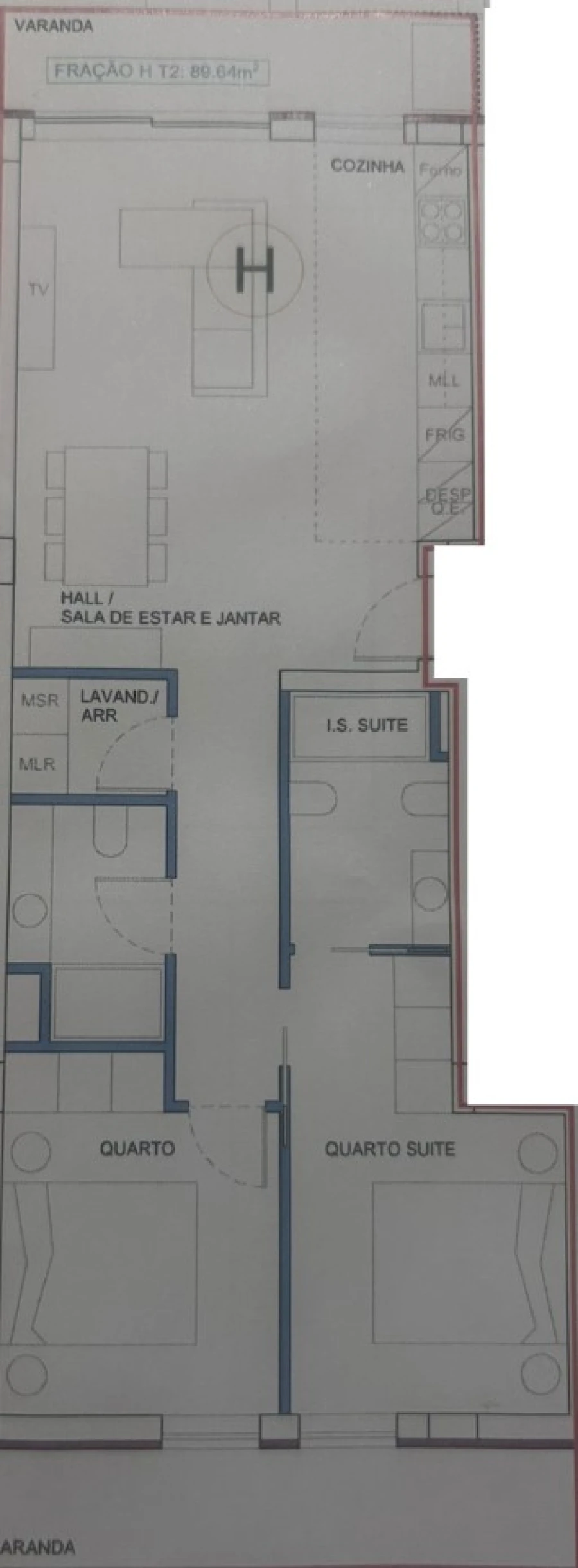 Apartamento T2 para Venda em Vagos e Santo António Planta 1