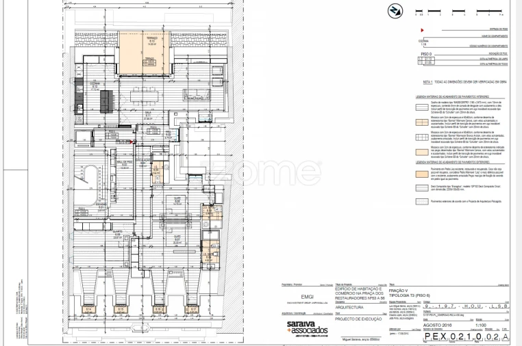 Apartamento T3 para Arrendamento em Santa Maria Maior Planta 1