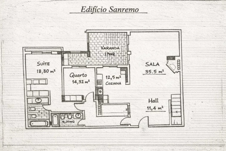 Apartamento T3 para Venda em Carcavelos e Parede Planta 1