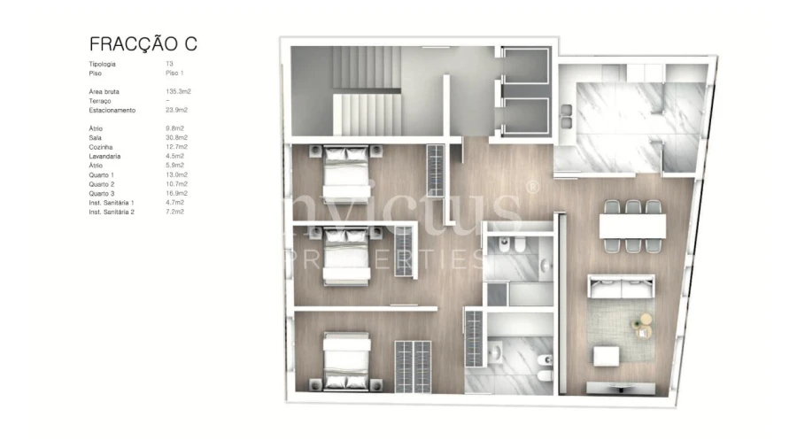 Apartamento T3 para Venda em Cedofeita, Santo Ildefonso, Sé, Miragaia, São Nicolau e Vitória Foto 21