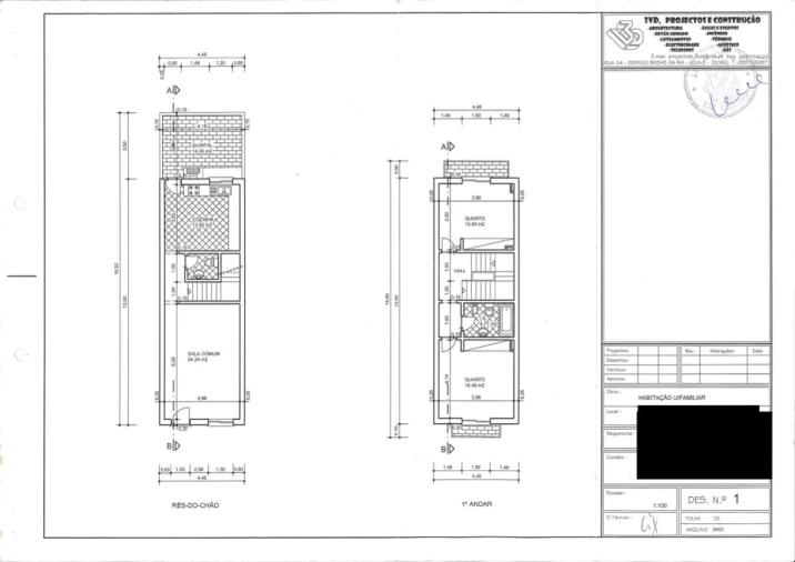 Moradia T3 para Venda em Olhão Planta 1