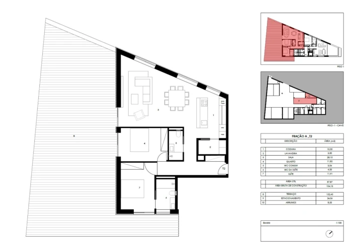 Apartamento T2 para Venda em Gondomar (São Cosme), Valbom e Jovim Planta 1