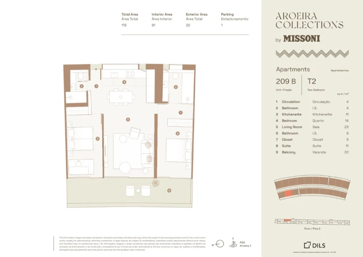 Apartamento T2 para Venda em Charneca de Caparica e Sobreda Planta 1