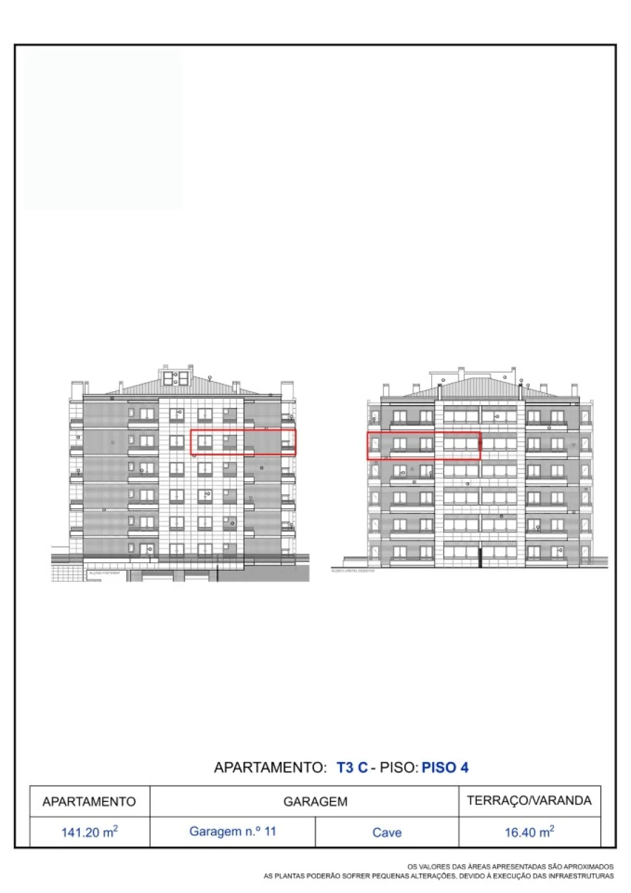 Apartamento T3 para Venda em Tavarede Planta 2