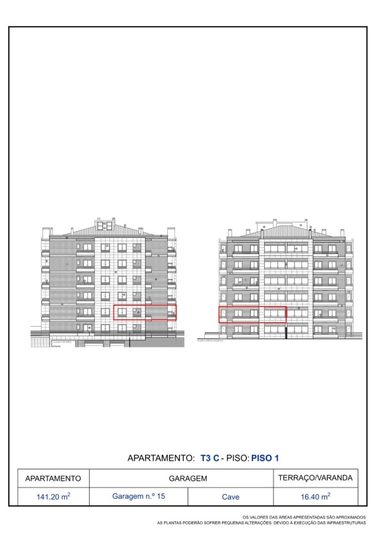Apartamento T3 para Venda em Tavarede Planta 2