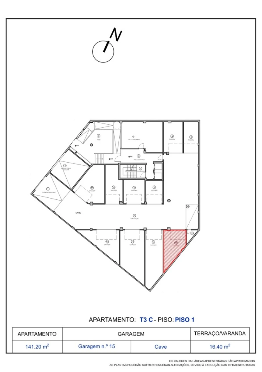 Apartamento T3 para Venda em Tavarede Planta 3