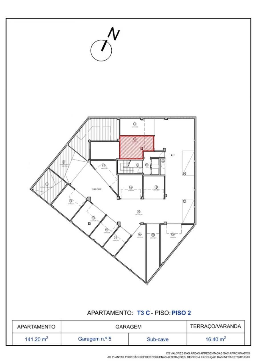 Apartamento T3 para Venda em Tavarede Planta 3