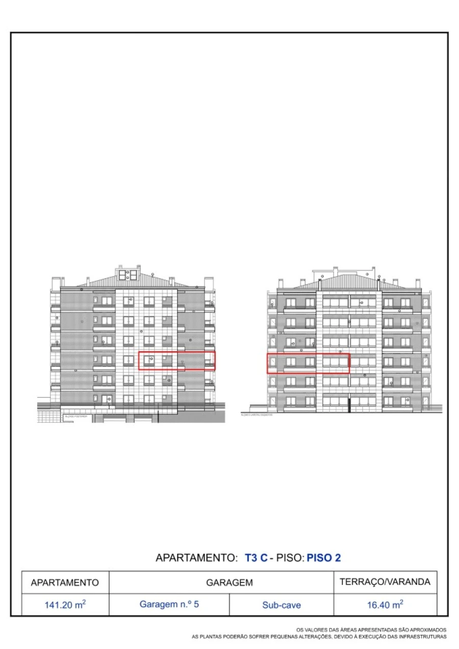 Apartamento T3 para Venda em Tavarede Planta 2