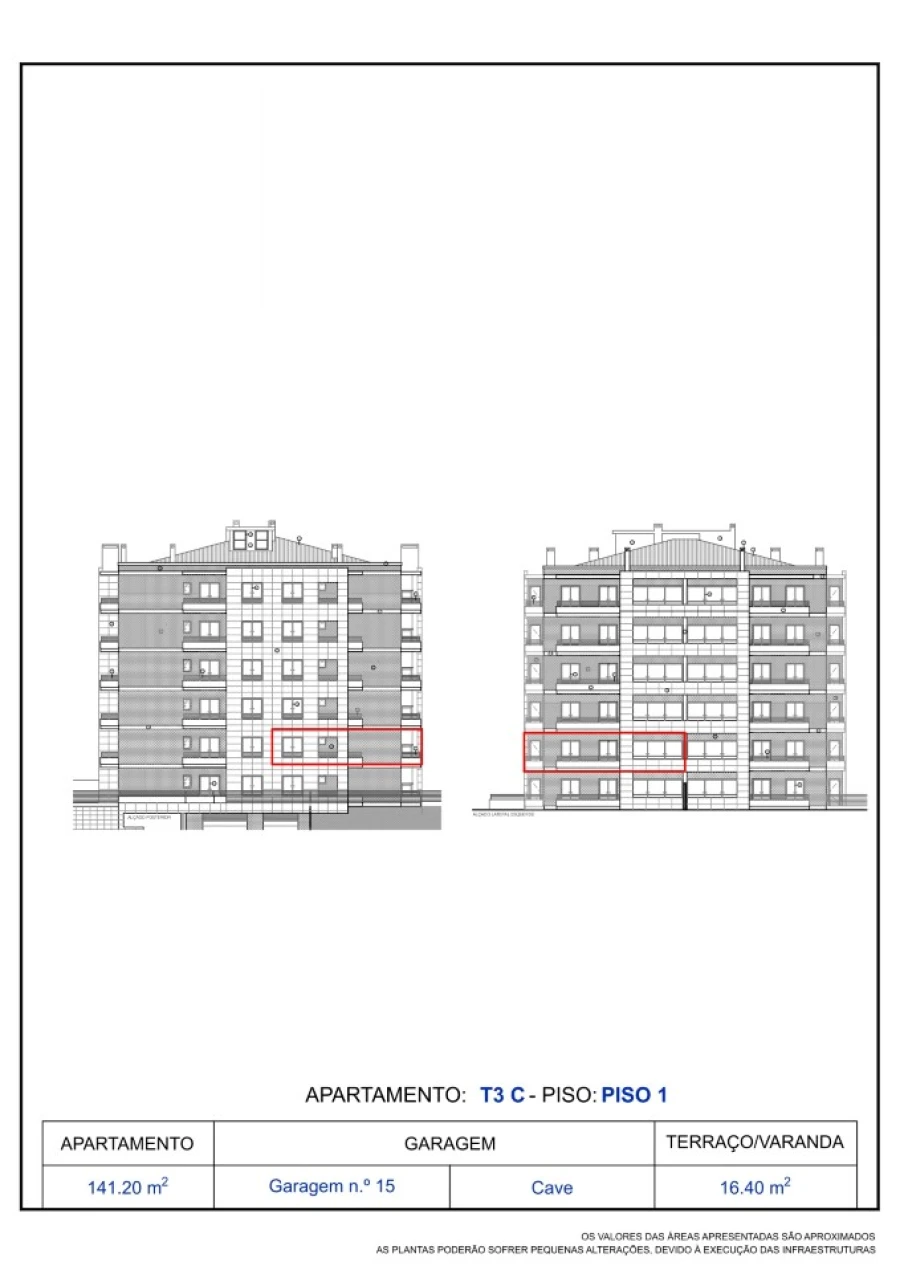 Apartamento T3 para Venda em Tavarede Planta 2
