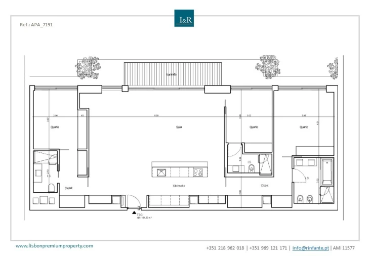 Apartamento T3 para Venda em Parque das Nações Planta 1