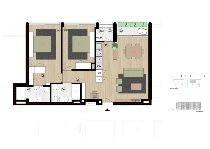 Apartamento T2 para Venda em Matosinhos e Leça da Palmeira Planta 1