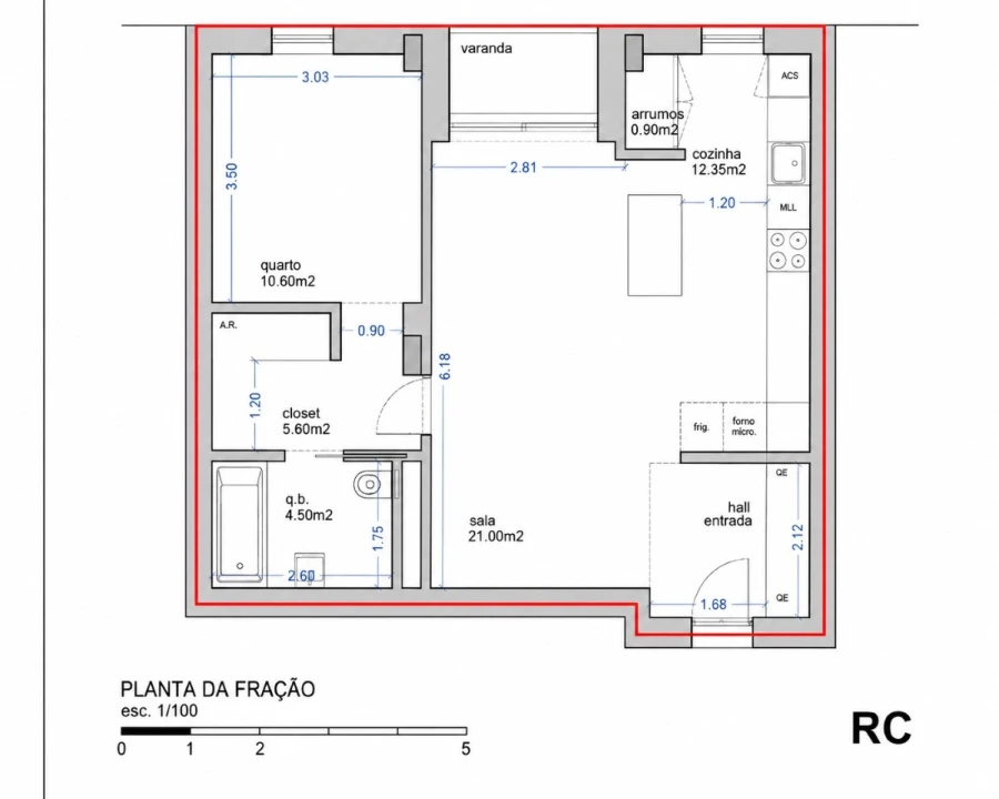 Apartamento T1 para Venda em Aguas Santas Foto 11