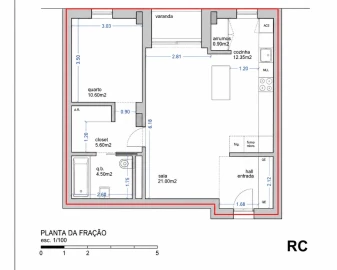 Apartamento T1 para Venda em Aguas Santas