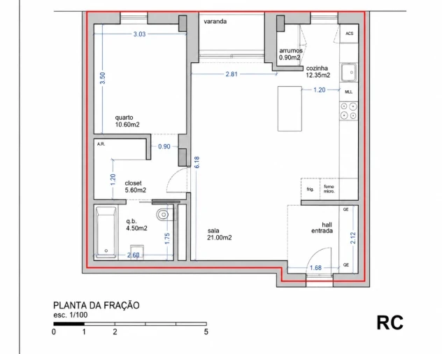 Apartamento T1 para Venda em Aguas Santas Foto 11