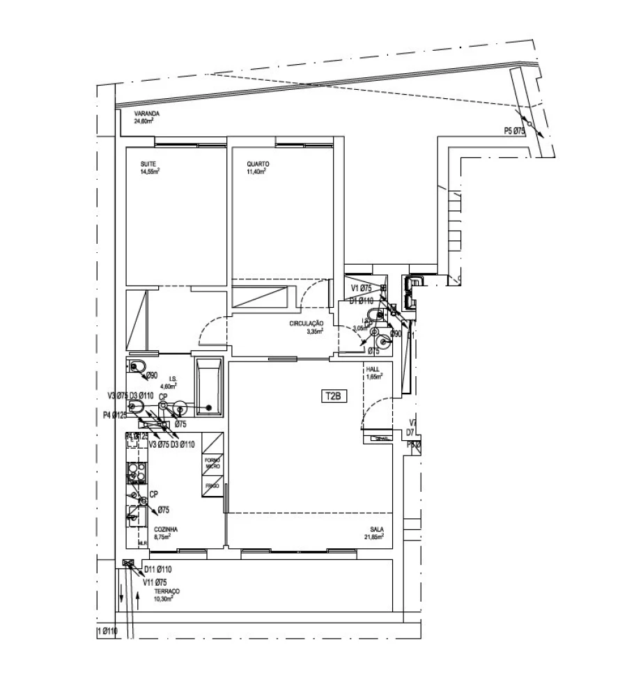 Apartamento T2 para Venda em Venteira Planta 1