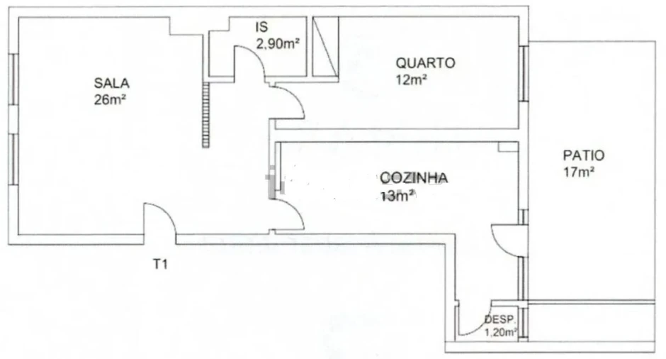 Apartamento T1 para Venda em Cascais e Estoril Planta 1