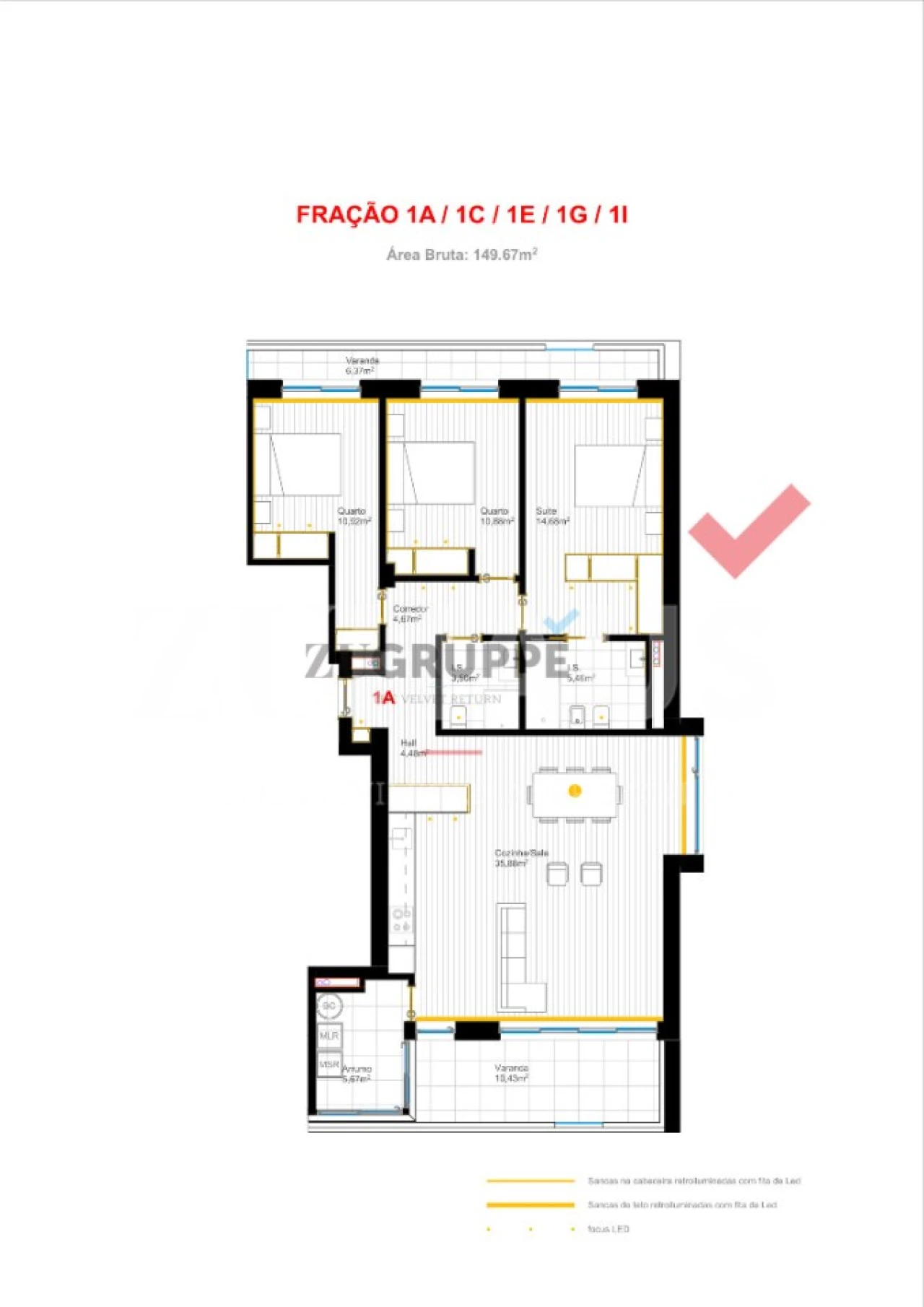 Apartamento T3 para Venda em Glória e Vera Cruz Foto 14