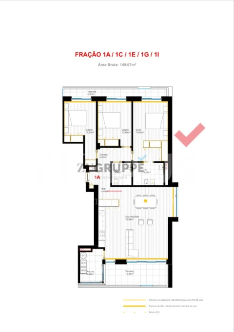 Apartamento T3 para Venda em Glória e Vera Cruz