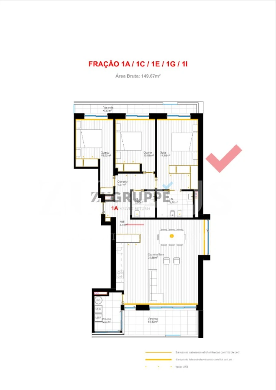 Apartamento T3 para Venda em Glória e Vera Cruz Foto 14