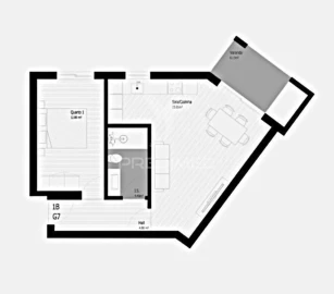 Apartamento T1 para Venda em Pedrouços