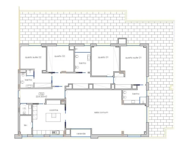 Apartamento T4 para Venda em Cedofeita, Santo Ildefonso, Sé, Miragaia, São Nicolau e Vitória Planta 1