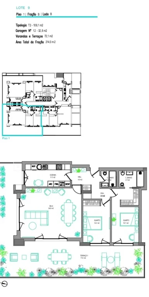Apartamento T2 para Venda em Carcavelos e Parede