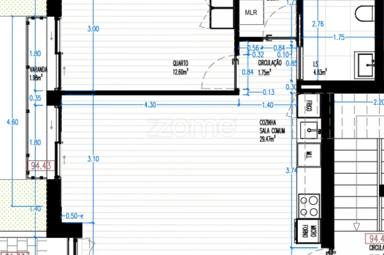 Apartamento T1 para Venda em Custóias, Leça do Balio e Guifões Planta 1