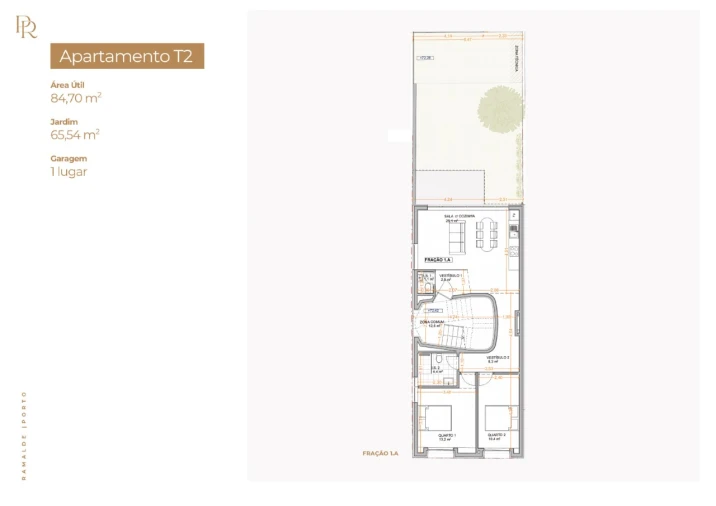 Apartamento T2 para Venda em Ramalde Planta 1