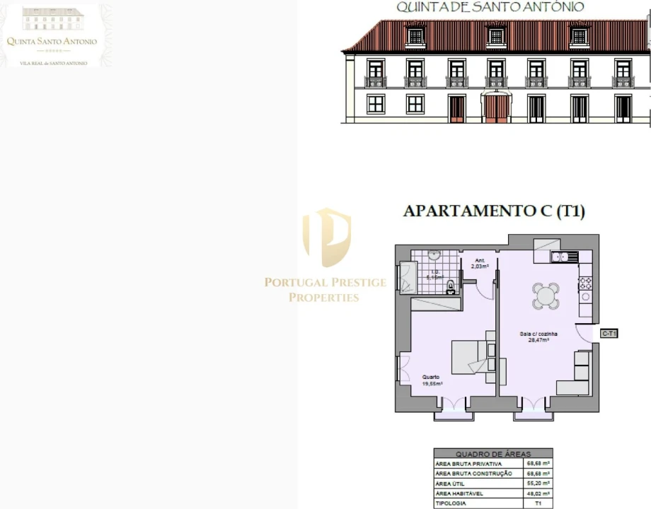 Apartamento T1 para Venda em Vila Real de Santo Antonio Foto 2