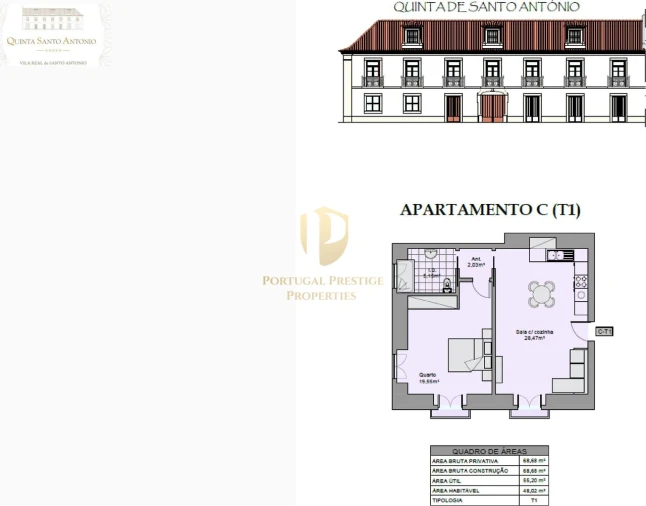 Apartamento T1 para Venda em Vila Real de Santo Antonio Foto 2