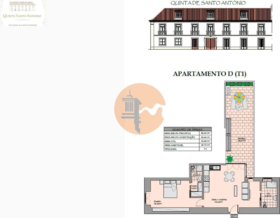 Apartamento T1 para Venda em Vila Real de Santo Antonio Foto 3