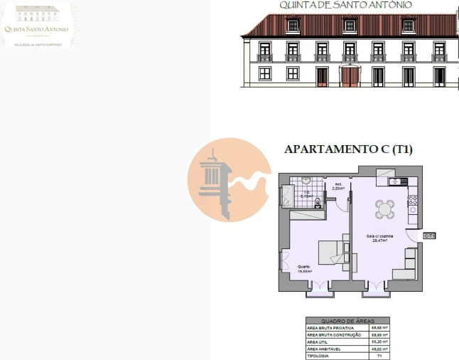 Apartamento T1 para Venda em Vila Real de Santo Antonio Foto 2