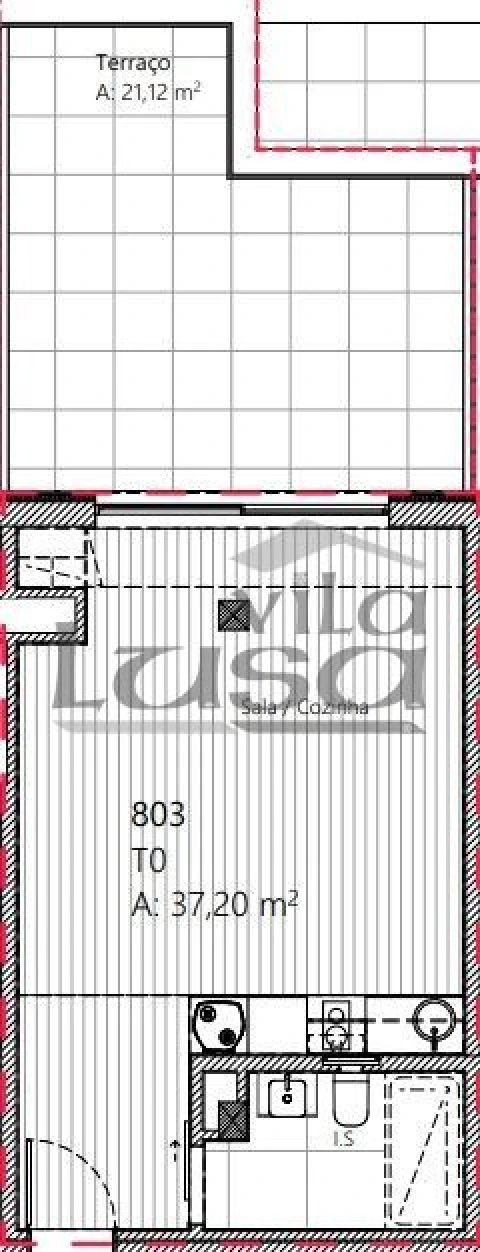 Apartamento T0 para Venda em Mafamude e Vilar do Paraíso