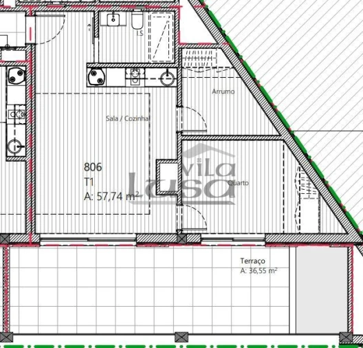 Apartamento T2 para Venda em Mafamude e Vilar do Paraíso Foto 18