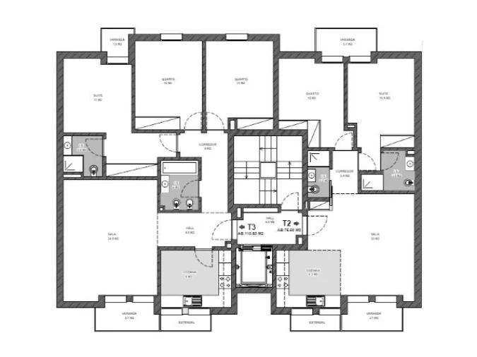 Apartamento T2 para Venda em Eiras e São Paulo de Frades Planta 1