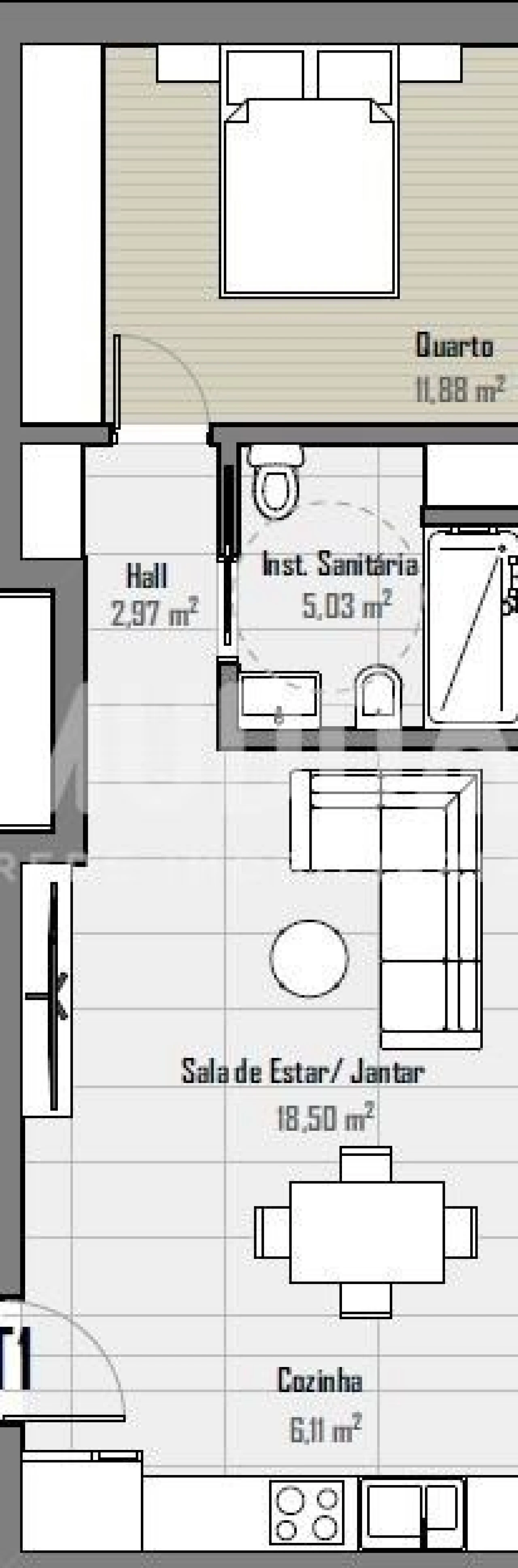 Apartamento T1 para Venda em Sé, Santa Maria e Meixedo Foto 25