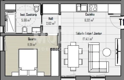 Apartamento T1 para Venda em Sé, Santa Maria e Meixedo