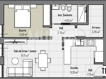 Apartamento T1 para Venda em Sé, Santa Maria e Meixedo