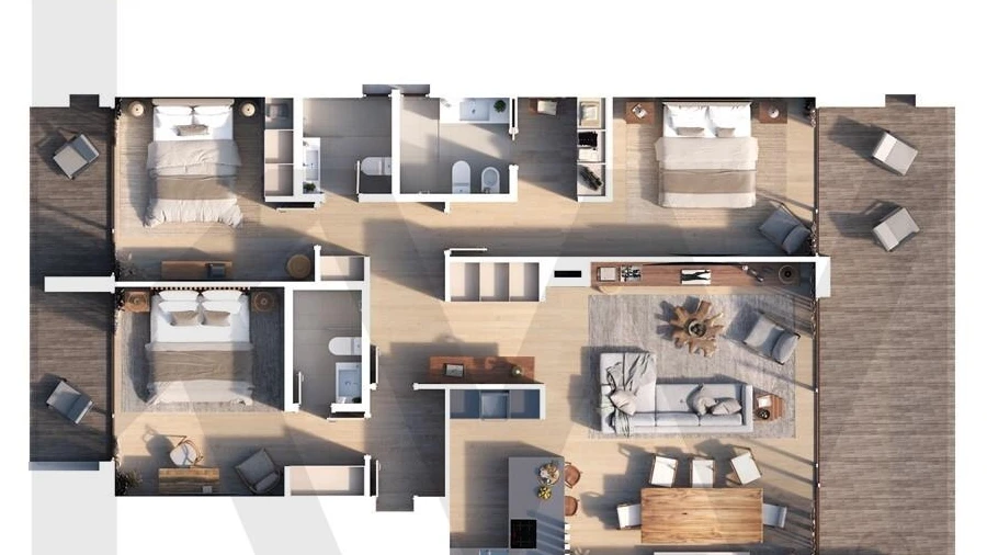 Apartamento T3 para Venda em Vau