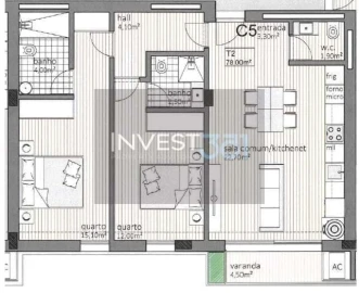 Apartamento T2 para Venda em Paranhos
