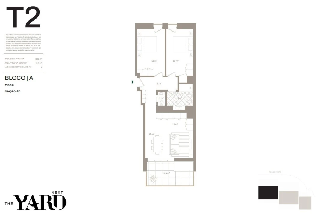 Apartamento T2 para Venda em Santa Marinha e São Pedro da Afurada Foto 13