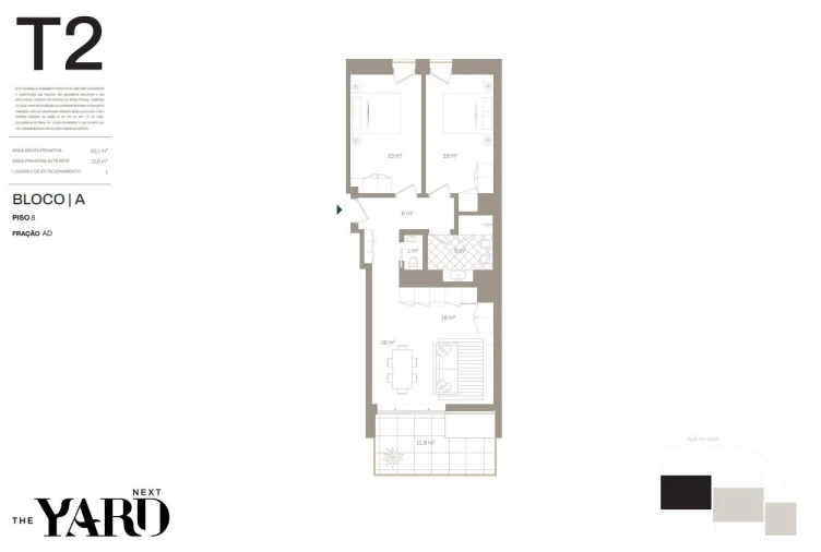 Apartamento T2 para Venda em Santa Marinha e São Pedro da Afurada Foto 13