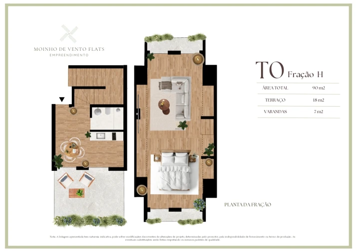 Apartamento T0 para Venda em Matosinhos e Leça da Palmeira Planta 1