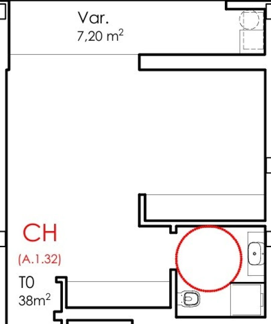 Apartamento para Venda em Fânzeres e São Pedro da Cova Planta 1