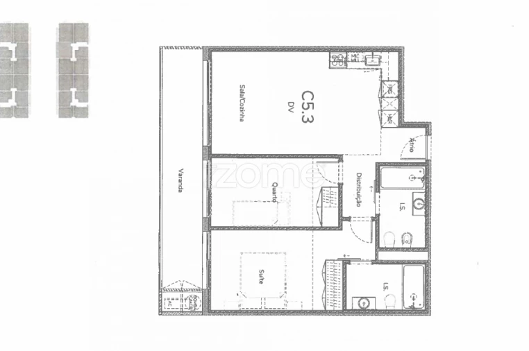 Apartamento T2 para Venda em Oliveira do Douro Planta 1