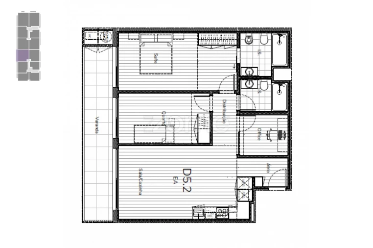 Apartamento T3 para Venda em Oliveira do Douro Planta 1