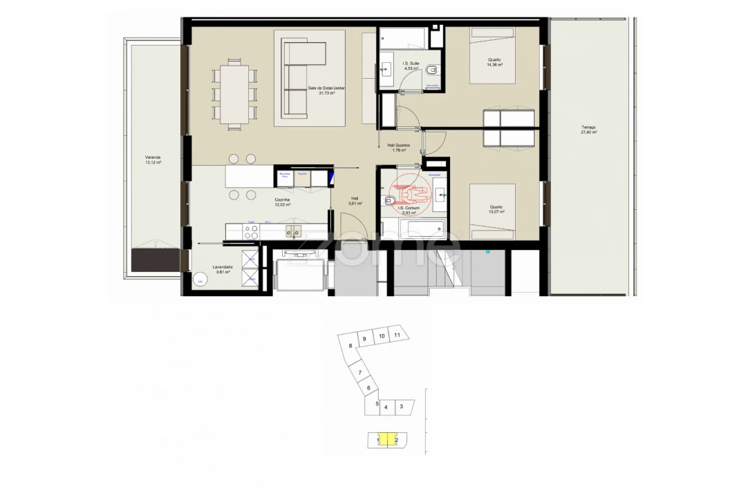 Apartamento T2 para Venda em Lordelo do Ouro e Massarelos Foto 16